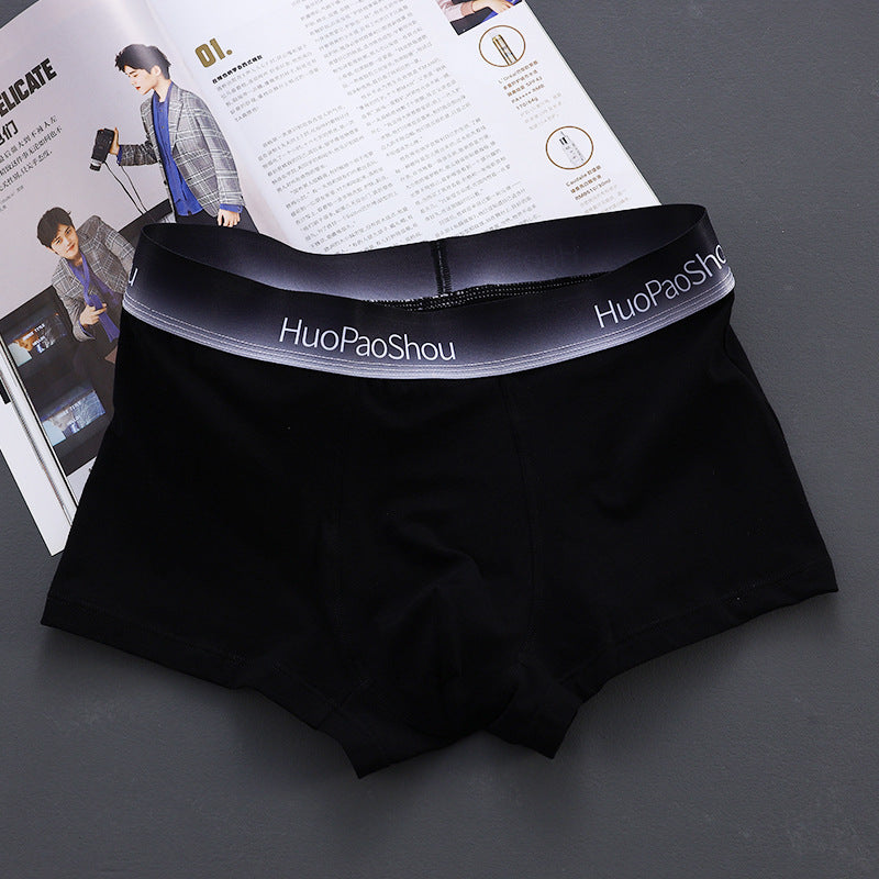 Solid Color Men's Boxer Men Panties Cotton Underpants Boxers