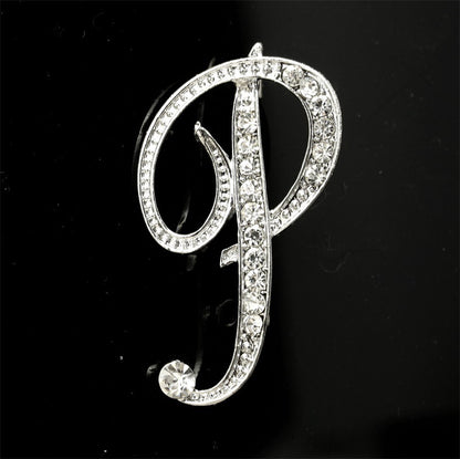 26 English Alphabet Brooches With Diamonds