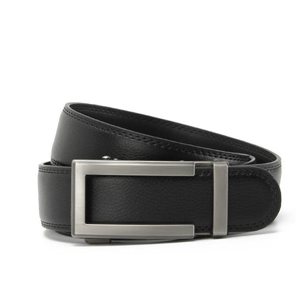 Men's Two-Layer Cowhide Leather Automatic Buckle Business Casual Belt - Superior Construction