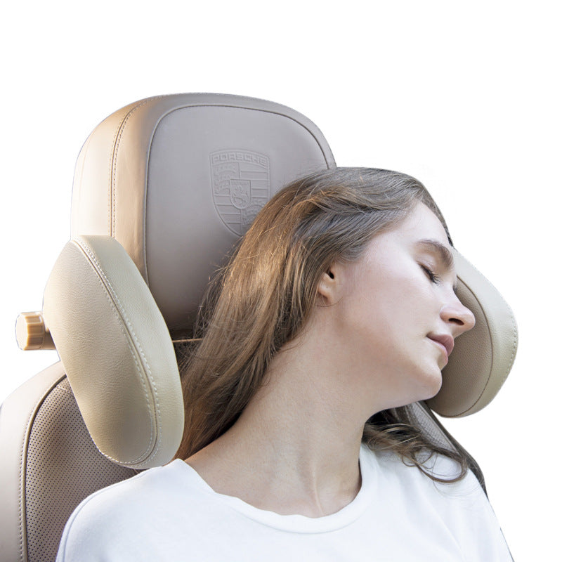 Appui-tête de voiture oreiller sommeil réglable côté voiture doux siège de voyage appui-tête Auto cuir Support cou oreiller coussin accessoires de voiture