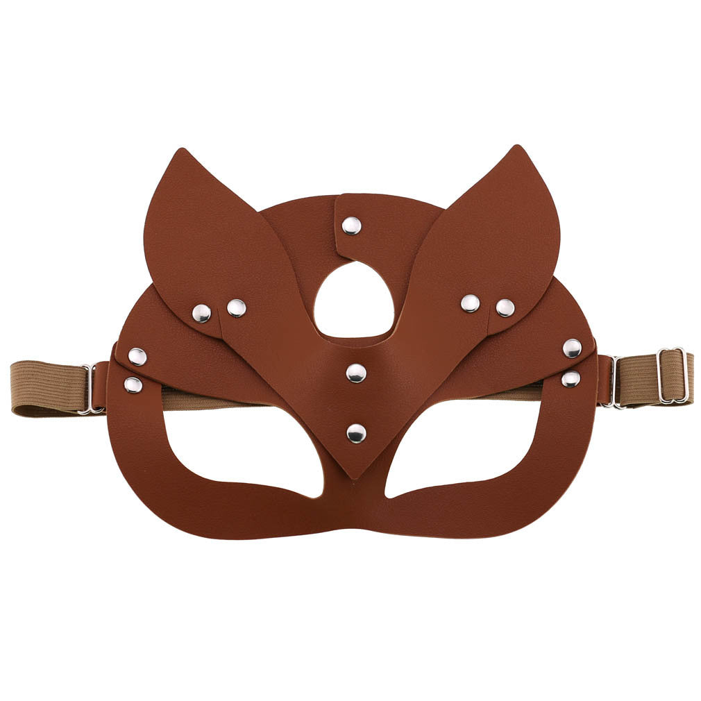 Creative Läder Sexig Byte Fox Ears Party Prom Mask