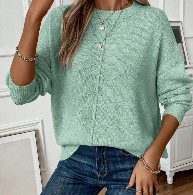 Simple Women's Knitted Sweater Pullover
