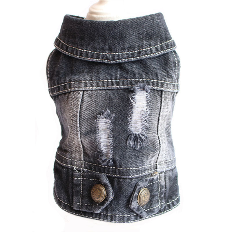 Designer hund kläder liten hund denim jacka kappa katt kostym puppy Jeans väst kläder våra kläder