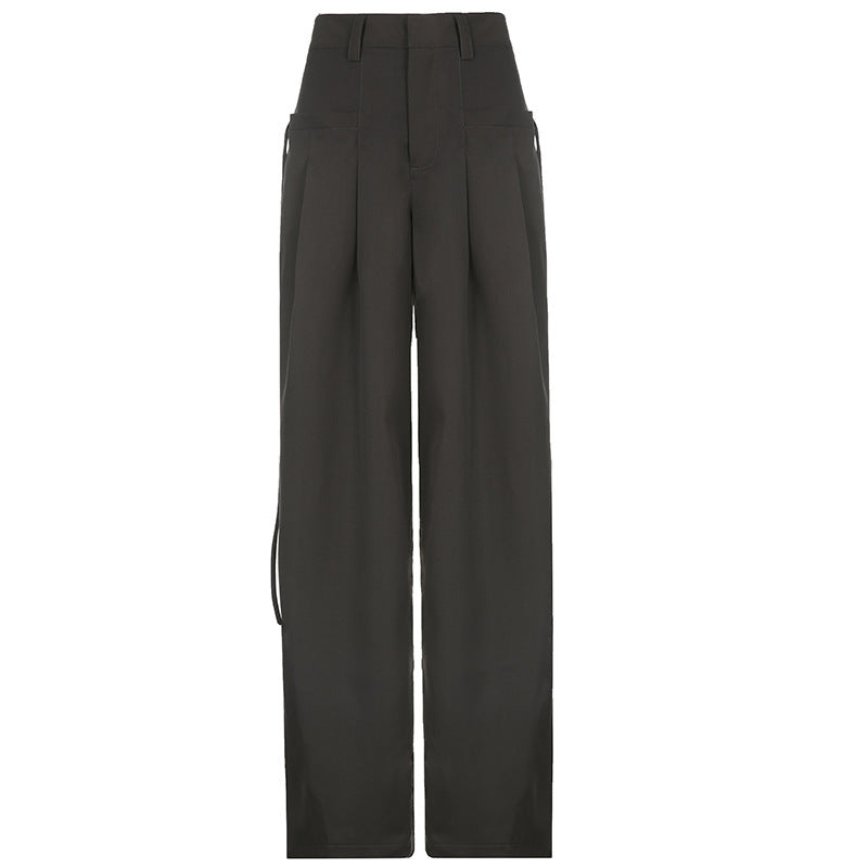 Retro Street Low Waist Hot Girl Loose Wide Leg Pants