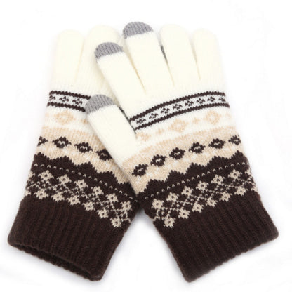 Couple knitted gloves touch screen gloves