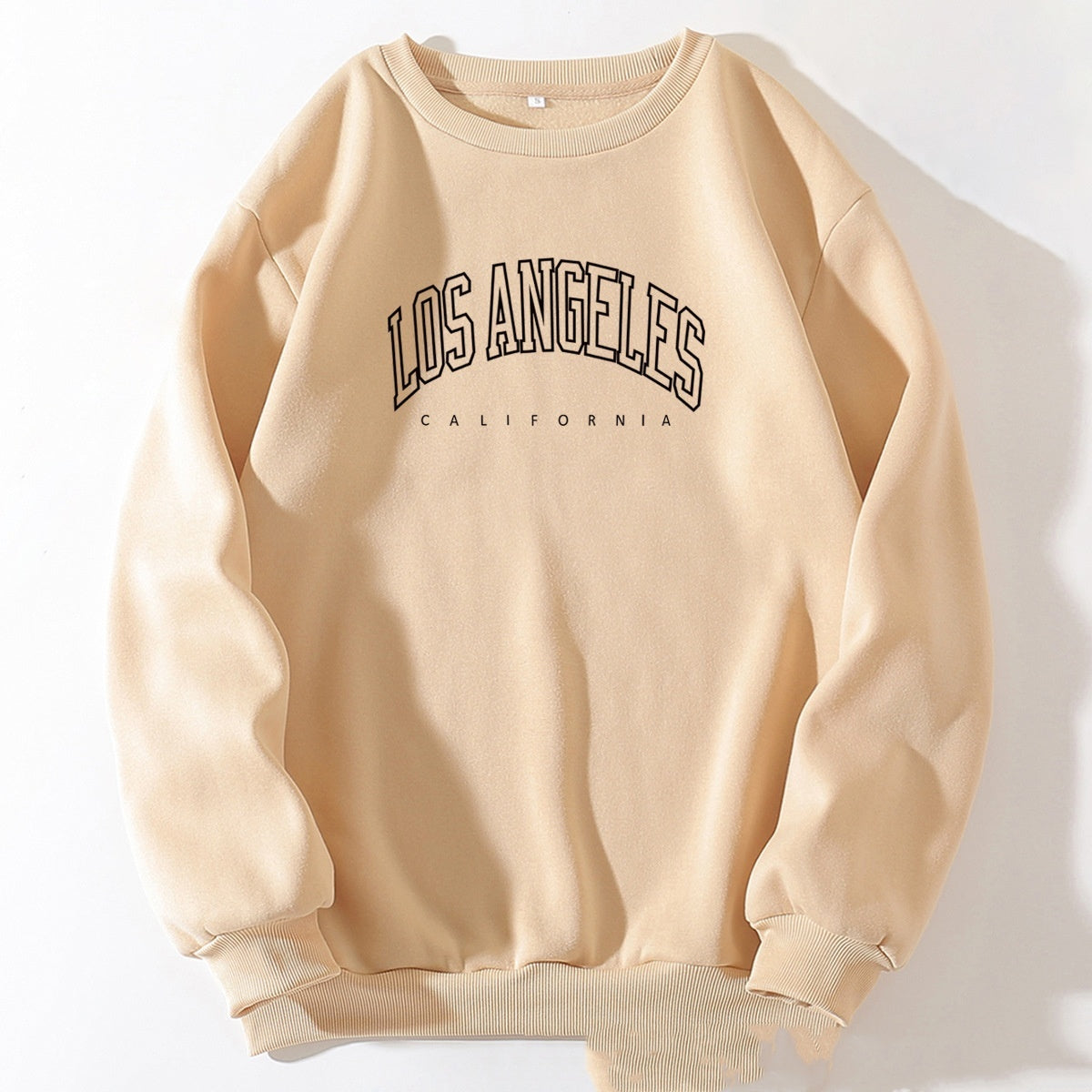 Letter Print Crew Neck Pullover Sweatshirt