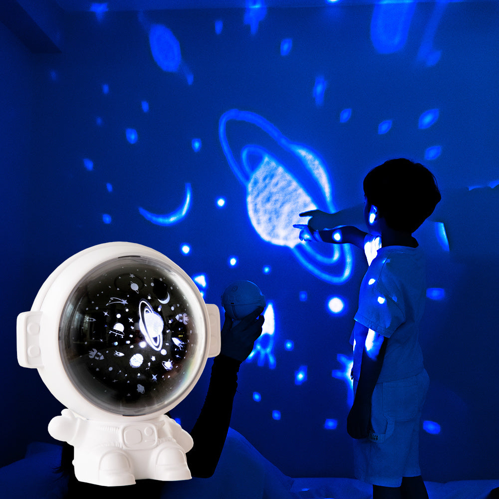 Projecteur d'étoiles de galaxie, veilleuse de ciel étoilé, lampe d'astronaute, cadeau pour enfant et bébé, Projection d'astronaute de noël