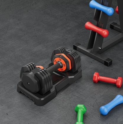 Professional 55LB Adjustable Dumbbell Set - 5-in-1 Quick-Adjust Home Gym Equipment
