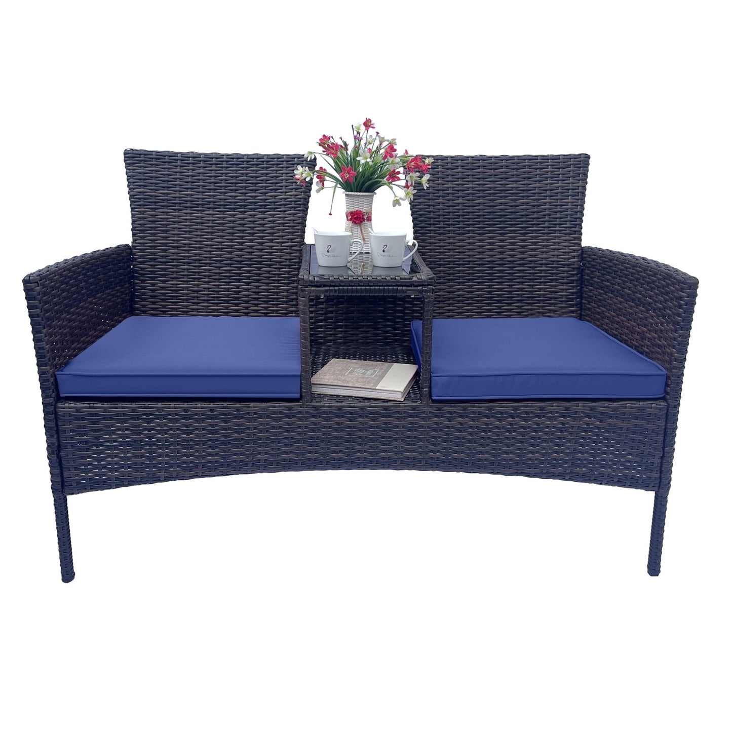 Wicker Patio Conversation Furniture Set - Perfect for Summer Homes