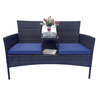 Wicker Patio Conversation Furniture Set - Perfect for Summer Homes