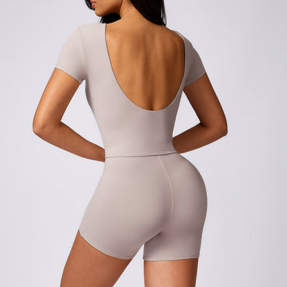 Quick-drying Tight Brushed Casual Running Workout Exercise Outfit Women
