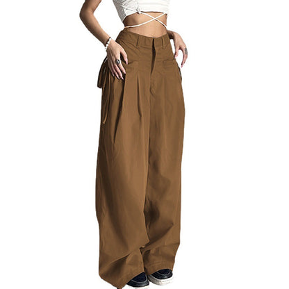Retro Street Low Waist Hot Girl Loose Wide Leg Pants