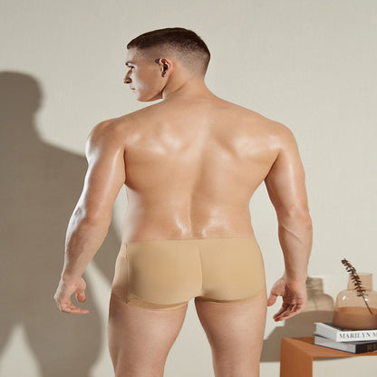 Hommes bout à bout rembourré rehausseur Shaper contrôle culotte Invisible sous-vêtements sans couture