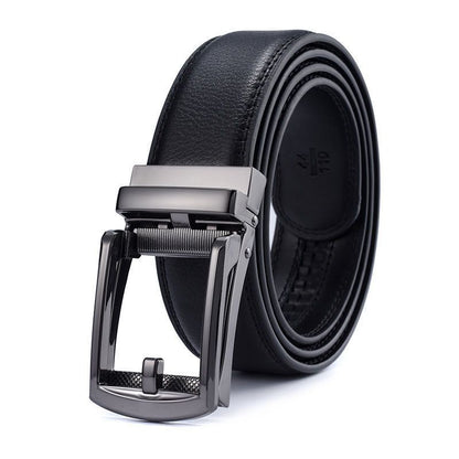 Men's Premium Two-Layer Cowhide Leather Belt Automatic Buckle - Elite Construction