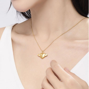 Collier d'amour magnétique créatif, 2 pièces, en forme de cœur brisé, bijoux personnalisés pour hommes et femmes, pour la saint-valentin