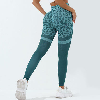 Pantalon de Fitness imprimé léopard pour femmes, taille haute, levage des fesses, Leggings sans couture, élastique, course à pied, entraînement sportif, pantalons de Yoga, tenues de gymnastique, vêtements